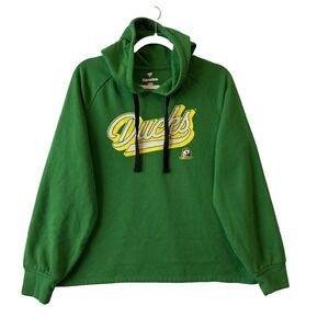 Fanatics Oregon Ducks Green Fleece Hoodie Sweatshirt Women's L Football Game Day